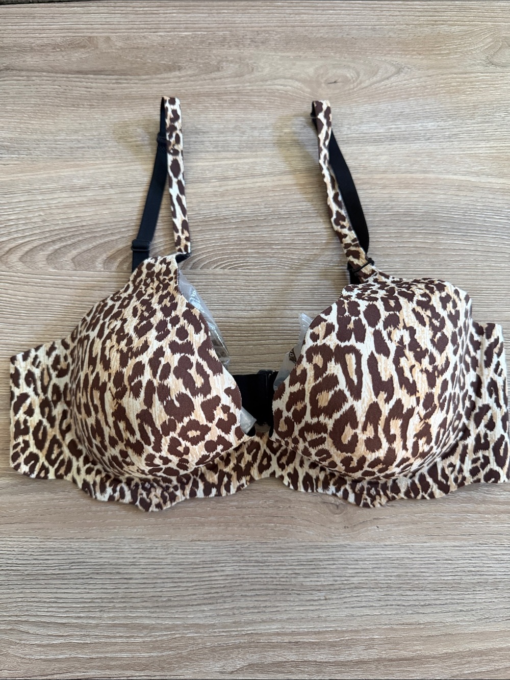 Victoria's Secret Leopard Print Push-Up Bra - Brown/Cream